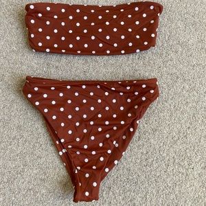 LA Hearts bikini size XS. Front and back pictures included! Polka dots!